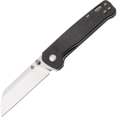 ! QSP Penguin V2 D2, 2 tone finish stonewash - satin,,Handle: Dark brown micarta QS130V2-A1