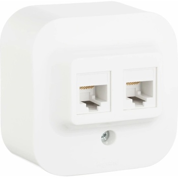 Legrand Розетка за външен монтаж Legrand, Cat. 5E, UTP, 2x RJ-45, бял (1935782428)