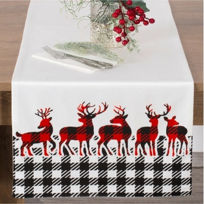 Mondo Vianočný zamatový behúň SANTA 40x140cm