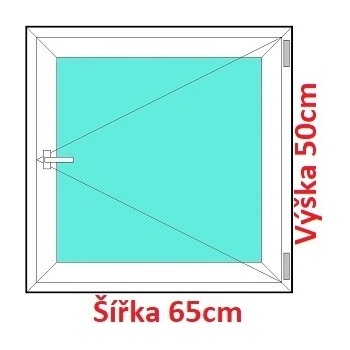 Soft Plastové okno 65x50 cm, otváravé