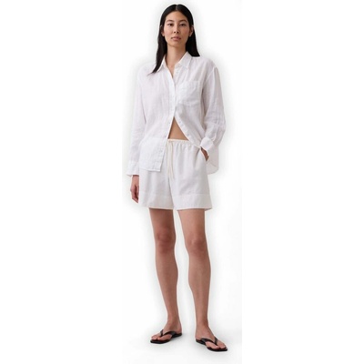 GAP 866111-09 kraťasy z lněné směsi bílá