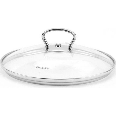 Belis Sklenená pokrievka s nerezovým úchytom 28 cm