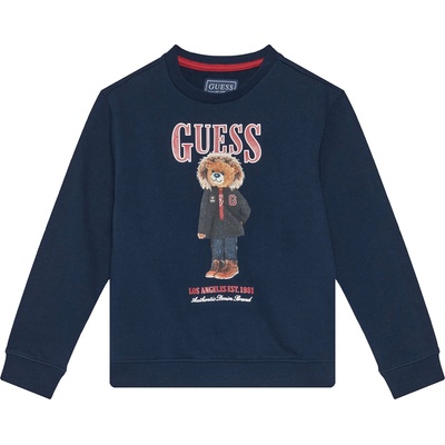 Guess Блуза с дълъг ръкав Guess - Мече с яке, синя, 12 м (20254-N5BQ07-KAD74-G7HR-12M)