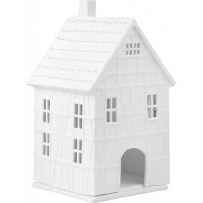 räder Porcelánový svícen House Half-timbered Large, bílá barva – Zboží Dáma