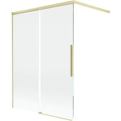 Mexen Rox параван за вана 2-крилен плъзгащ се 120 x 150 см, прозрачен, златист четкан - 8C9-120-003-55-00 (8C9-120-003-55-00)