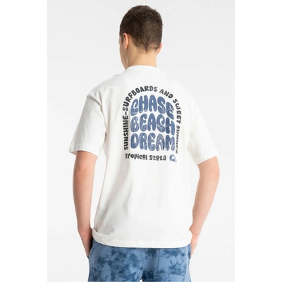 Reporter Young tričko s potiskem Chase Beach Dream na zádech bílé