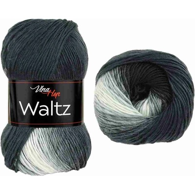 Vlna - Hep příze Waltz 5714 černá, šedá, smetanová