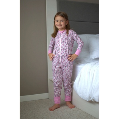 Detský overal Kvetinový venček ružové