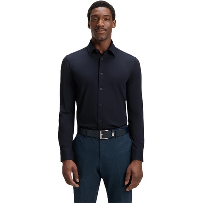 HUGO BOSS Риза с дълъг ръкав Boss Men's Hank Long Sleeve Oxford Shirt - Blue