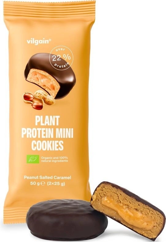 Vilgain Plant Protein Mini Cookies Arašídy se slaným karamelem 50 g
