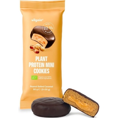 Vilgain Plant Protein Mini Cookies Arašídy se slaným karamelem 50 g – Zbozi.Blesk.cz