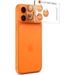Spigen Предпазни стъклени лещи с цяла плочка за камерата на iPhone 17 Pro Max - Spigen Glass tR EZ Fit Optik Pro XL (оранжев) (AGL10650)