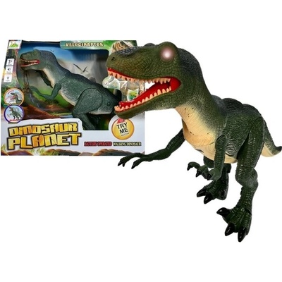 Lean Toys Interaktívny dinosaurus na batérie zelený