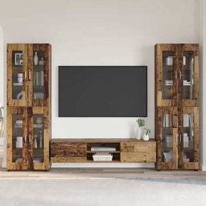 vidaXL Комплект ТВ шкаф FLORIN 3 бр. 150 x 39 x 30 см Старо дърво (3397992)