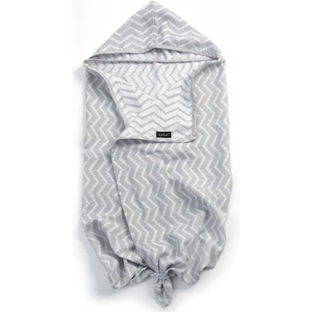 KipKep Mušelínová osuška BLENKER S KAPUCŇOU 100x70 cm Silver Grey