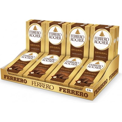 Ferrero Rocher mléčná s lískovými oříšky Original 8 x 90 g VÝHODNÉ BALENÍ