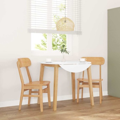 vidaXL трапезни столове 2 бр. масивна дървесина гума (4102438)