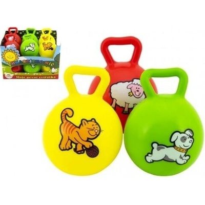 Teddies Gumená lopta hrkálka 10cm