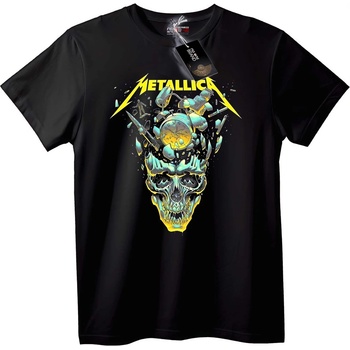 NOONEBRAND Тениска Metallica Часовник с Череп - 5XL, White