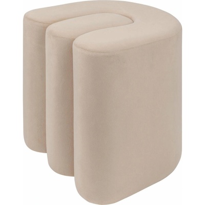 Atmosphera Čalouněný pouf BOLAN, 39,5 × 39,5 × 40,5 cm, béžový