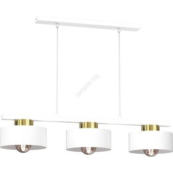 Luminex Пендел MARTI 3xE27/15W/230V бял/златист (LU9849)