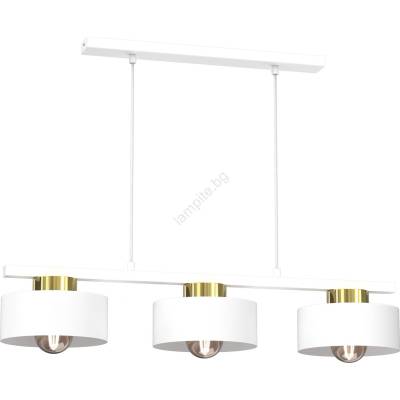 Luminex Пендел MARTI 3xE27/15W/230V бял/златист (LU9849)