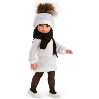 Кукла Asi Dolls - Сабрина с бяла рокля и черен шал, 40 cm (0515520)