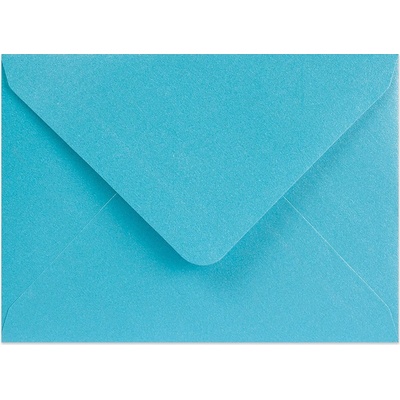 Perleťové obálky - 82 x 113 mm (C7) - Středně modrá