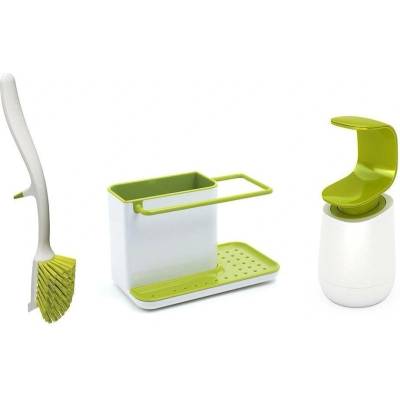 JOSEPH JOSEPH Sada doplňků ke dřezu Sink Set 10448, bílá/zelená