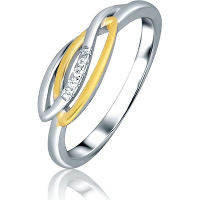 JVD Dámský stříbrný pozlacený prsten se zirkonem SVLR1067XH2