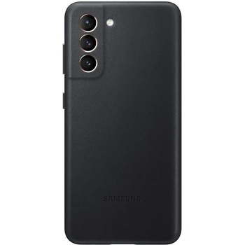 Samsung Leather Cover EF-VG991LB - оригинален кожен кейс (естествена кожа) за Samsung Galaxy S21 (черен)