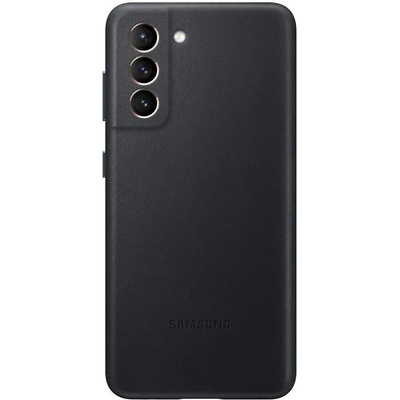 Samsung Leather Cover EF-VG991LB - оригинален кожен кейс (естествена кожа) за Samsung Galaxy S21 (черен)