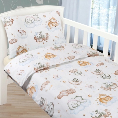 Bellatex obliečky Beáta Zvieratká na obláčiku 100 x 135 cm 45 x 65 cm