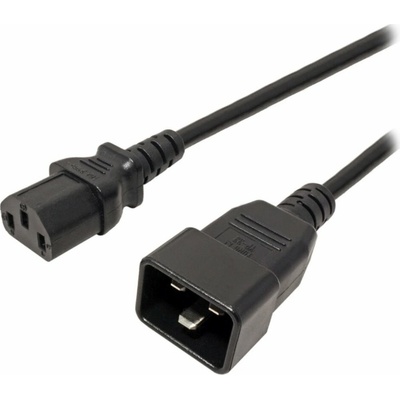 PremiumCord Kabel sítový propojovací 230V 10A 1m, konektory IEC 320 C13 - IEC 320 C20 kpsb1