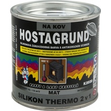 Hostagrund Silikónová farba na kov do 400 °C K2020, čierna, 350 g