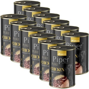 Dolina Noteci Консерва Piper Pure пиле и кафяв ориз 12 x 400 г