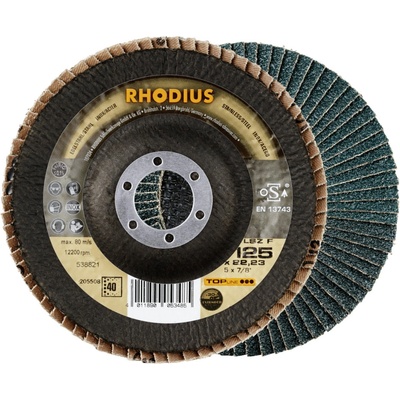 RHODIUS Lamelový brusný kotouč LSZ F EXTENDED 125 x 22,23 P40 TOPline 205508