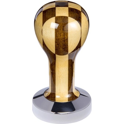 Buna Café tamper lak šachovnica, nerez lesk, plochý 53 mm