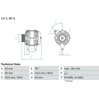 generátor BOSCH 0 986 042 091
