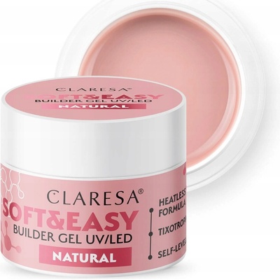 Claresa Soft Easy Builder gel stavební gel Natural Delikatny Nude 12g