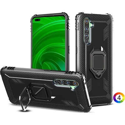 OPPO Realme X50 Pro Удароустойчив Carbon Fiber/Ring Holder Калъф и Протектор