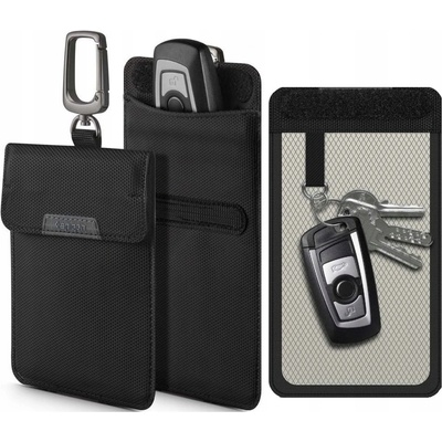 Púzdro Spigen Pouch blokovanie signálu ovládaču auta, AFA03754 čierne