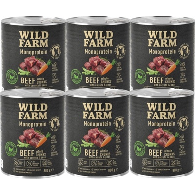 Wild Farm Monoprotein Bravčové hypoalergénne 6 x 800 g