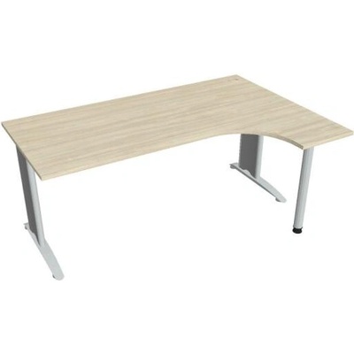 Hobis Pracovný stôl Flex, ergo, ľavý, 180 x 75,5 x 120 cm(80x40) cm, agát/kov