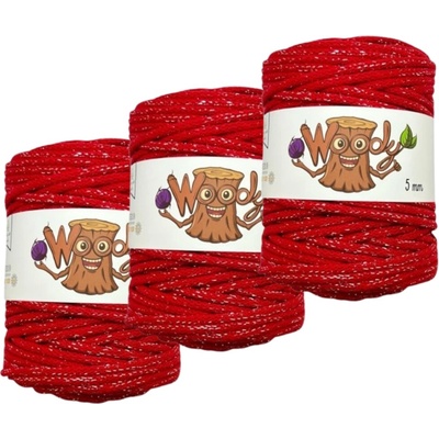 Woody Crafts 3x Woody 5 mm – Vánoční červená (100m)