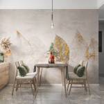 Art Gift Decor Фототапет Елегантни листа със златни акценти
