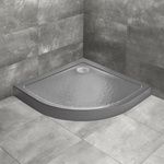 Radaway Doros A Compact Stone полукръгла душ корита 80x80 см антрацит акрил (SDRA8080-05-64S)