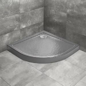 Radaway Doros A Compact Stone полукръгла душ корита 80x80 см антрацит акрил (SDRA8080-05-64S)