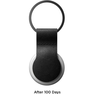 Nomad Висококачествен ключодържател от естествена кожа за Apple AirTag - Nomad AirTag Leather Loop (черен) (NM01015185)