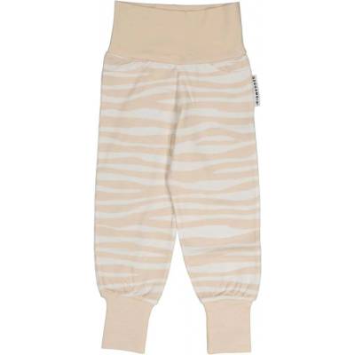 Geggamoja Rostoucí bambusové kalhoty dětské Soft beige zebra